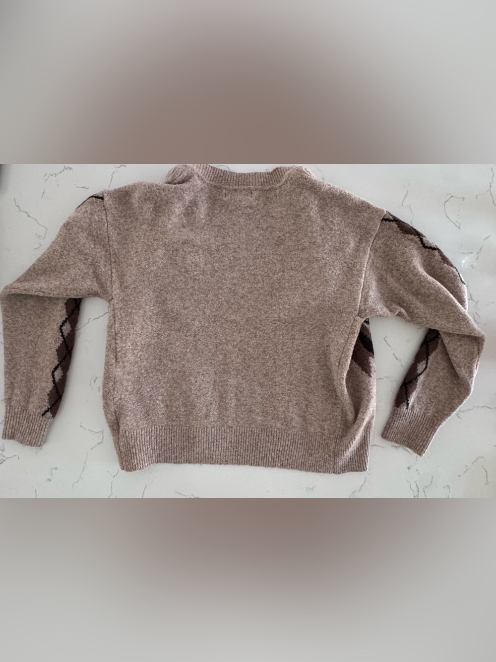 Marled Women’s Horse Intarsia Cardigan Sweater Size S Taupe Brown Equestrian - Picture 5 of 9